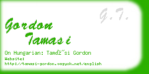 gordon tamasi business card